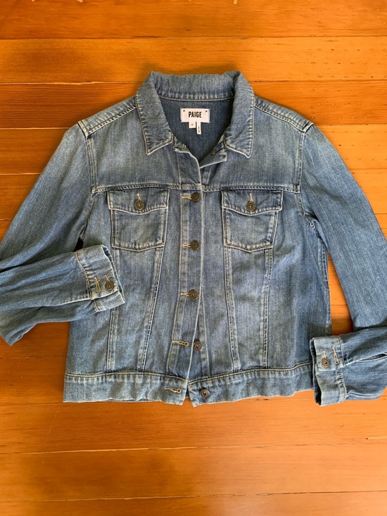 PAIGE Jackets & Blazers - PAIGE Light Blue Denim Trucker Jacket